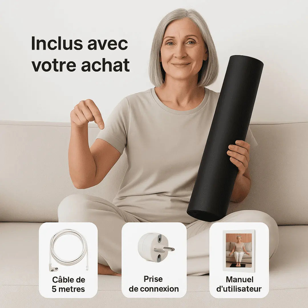 Photos qui indique le contenu du pack tapis de mise à la terre 